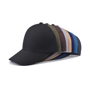 Set of classic 6-panel cotton baseball caps in 8 solid colors for men and women