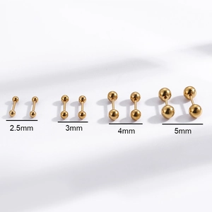 Minimalistische Ohrknorpelstecker Aus Edelstahl Mit Runder Kugel Und Schraubverschluss Piercing Schmuck