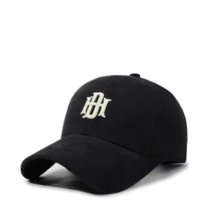 Close-up of premium cotton baseball cap featuring high-quality 3D letter embroidery