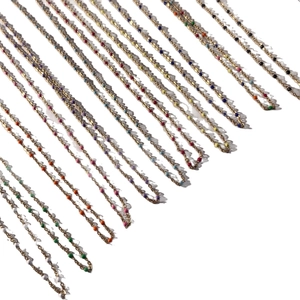 Colliers bohèmes à perles émaillées colorées avec chaîne dorée en acier inoxydable