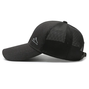 Casquette de baseball respirante pour homme avec visière longue et broderie latérale