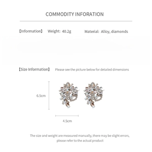Detailed dimension guide for large diamond heart earrings with size and weight info