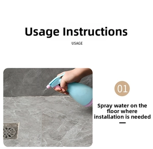 Flacone spray manuale per pulizia pavimenti con istruzioni d'uso illustrate passo dopo passo