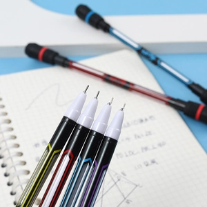 Beginner spinning pen with balanced weight tips and colorful stripes for stress relief