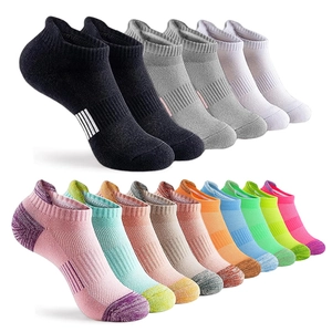 Colorful low cut athletic ankle socks for men and women breathable cotton 10 pairs set