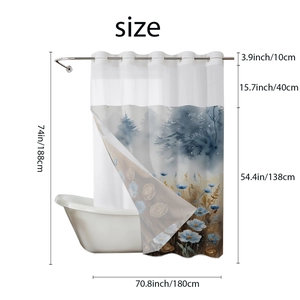 Tabella delle taglie dettagliata per tenda doccia a nido d'ape da 180cm per 188cm