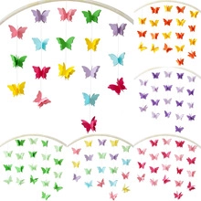 Colorful paper butterfly hanging ornaments for party backdrop and stage decorations