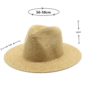 Panama hat dimensions showing 56-58cm circumference, 12cm height, and 7cm brim width