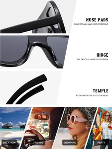 Macro detail of ergonomic nose pads and metal hinges on large frame pilot sunglasses