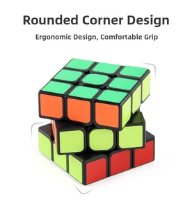 Detail showing rounded corners and ergonomic design for smooth 3x3 speed cube rotation