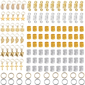 Détails du lot de 150 bijoux de tresse dorés et argentés avec des coquillages et pendentifs
