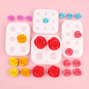 Rosen-Silikonform-Set für handgemachte Seifen, Kerzen und Fondant-Dekorationen