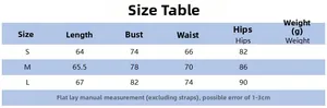 Tableau des tailles détaillé pour robe bustier à fleurs incluant longueur buste et taille