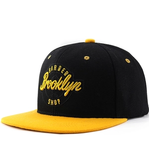 Chapeau Snapback Coton Bord Plat Broderie Brooklyn Barber Shop Hip Hop Streetwear Casquette Ajustable