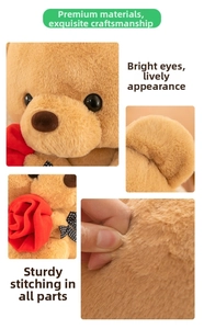 Primer plano detallado del oso de peluche marrón mostrando rasgos faciales y textura
