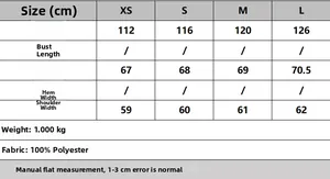 Detailed size chart for women's thickened fleece vest showing chest and length in cm