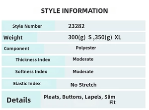 Guide des tailles et détails du tissu pour robe chemise plissée à manches courtes et boutons