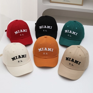 Unisex embroidered baseball caps in six colors including red, black, green and khaki