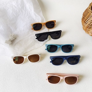 Classic retro children's UV400 sunglasses in six colors with high-quality square frames