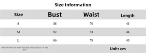 Size chart showing bust, waist and length for French irregular shawl knit top