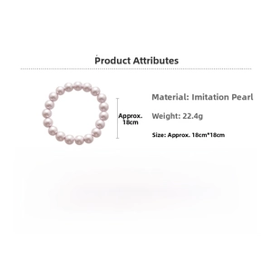 Detailed specs of pink Swarovski pearl necklace with 22.4g weight and 18cm diameter