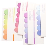 Close-up of circular gradient sticky notes in various color palettes for journaling