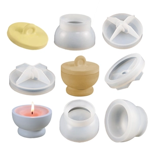 Set di stampi in silicone fai-da-te per candele e contenitori per aromaterapia