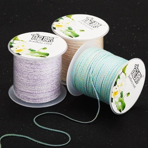 Triple Strand Braided Jewelry Cord Flat Cotton Thread Multi-color Rope For DIY Bracelet Necklace Weaving Handicraft Material Wear-resistant