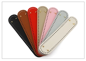 DIY PU leather bag bases with pre-punched holes and metal studs in seven various colors