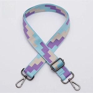 Adjustable wide replacement strap with pixel pattern and gunmetal hardware clasps