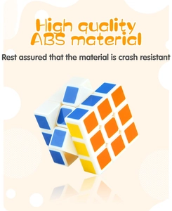 Detail of high-quality ABS material 3x3 speed cube with crash resistant construction