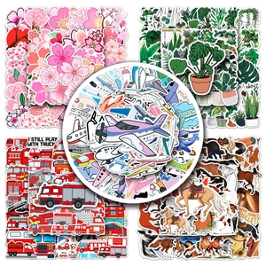50 pieces of waterproof cartoon stickers for scrapbooks and luggage with various themes