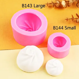 3D Steamed Bun Shape Silicone Mold Spiral Pattern DIY Soap Aroma Plaster Candle Fondant Chocolate Mousse Cake Crafting