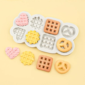 Silicone mold for star heart cookies and waffle shapes for DIY chocolate cakes