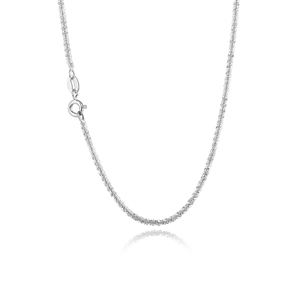 Glistening 925 sterling silver spark chain necklace with S925 Italy hallmark