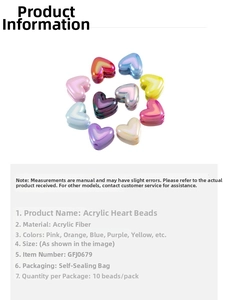 Macro view of iridescent acrylic heart beads showing metallic finish for DIY jewelry