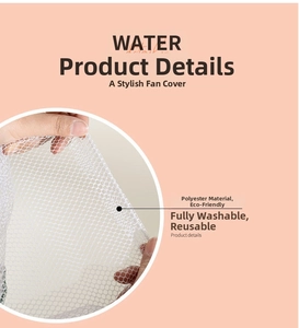 Detail of washable white polyester honeycomb mesh for safety electric fan guard cover