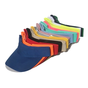 Damen Sportlich Einfarbig Open Top Sonnenvisier Hut Verstellbar Outdoor Laufen Tennis Strand UV-Schutz Polyester Visier Kappe