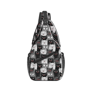 Sac De Poitrine En Polyester Avec Plusieurs Poches Sangle Réglable Et Imprimé Graphique Pour Voyages Décontractés Femmes