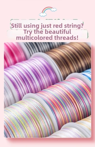Detailed view of assorted colorful gradient braided cords for DIY jewelry making and crafts