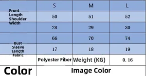 Detaillierte Größentabelle für figurbetontes Strickoberteil mit Brust- und Längenmaßen