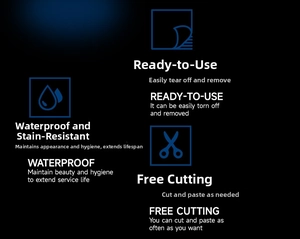 Waterproof and dirt-resistant PET decorative tape with easy-peel and cut-to-size features