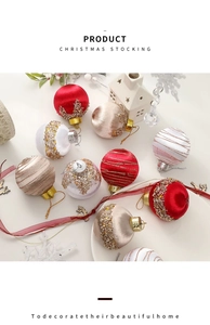 Detailed view of colorful Christmas balls with glitter and sequins on white background