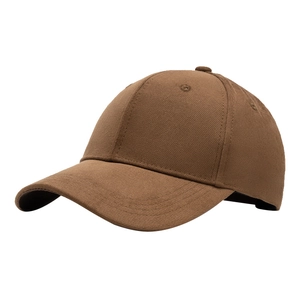 Classic dark brown cotton baseball cap in minimalist solid color with curved brim