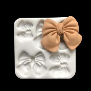 Bowknot Silicone Mold DIY Fondant Baking Chocolate Gumpaste Decor Tool Resin Polymer Clay Craft Cupcake Cake Topper