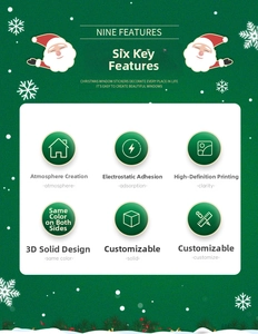 Détails des autocollants de Noël 3D avec adhésion statique et impression HD couleur