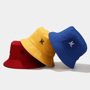 Cappello Alla Pescatora Reversibile In Tela Di Cotone Con Ricamo M Tesa Larga Protezione Solare Moda Per Donne All Aperto