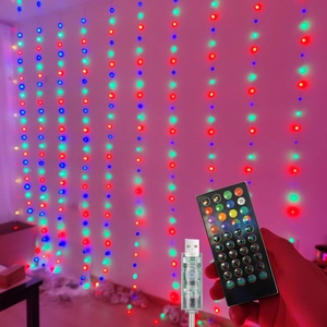 Smart RGB LED string lights with USB controller and remote for Christmas decoration