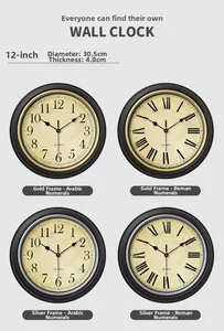 Detailed dimensions of 12-inch wall clock with 30.5cm diameter and 4.8cm thickness