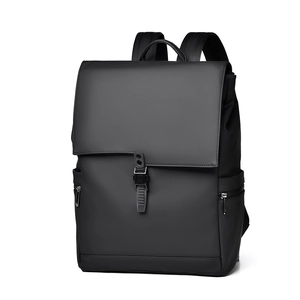 Waterproof Nylon Business Laptop Backpack Large Capacity Casual Travel Daypack With Buckle Flap For Men Women